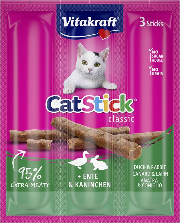 Actual product image Vitakraft Cat Stick duck & rabbit 3 sticks - (24190) (Adult, 3 pcs., 18 g)