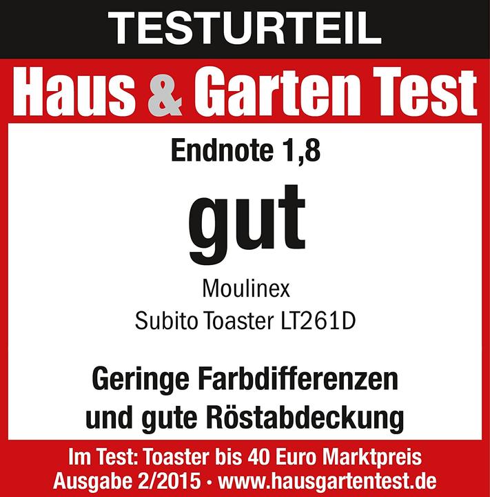 Image du produit Moulinex LT261D Subito Grille-pain simple