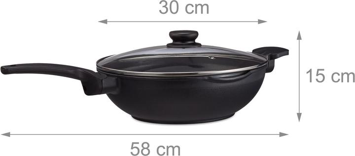 Actual product image Relaxdays Wok pan (30 cm, Wok, Cast aluminium)