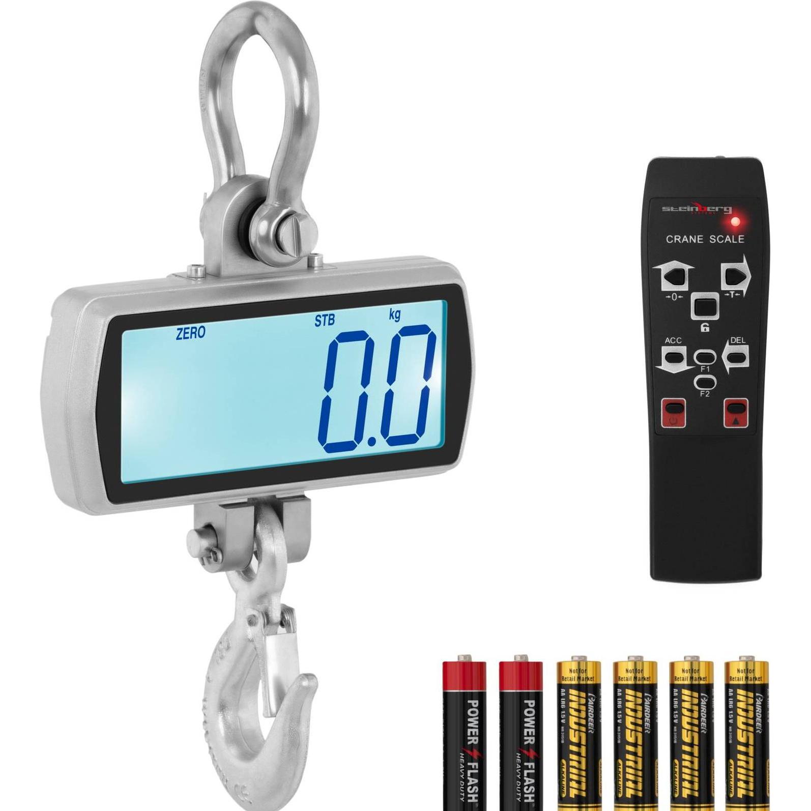 Steinberg, Feinwaage, Kranwaage Zugwaage Hängewaage Wildwaage Lastenwaage LCD 500 kg Fernbedienung