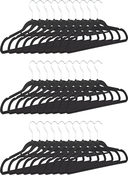 Actual product image Relaxdays Velvet Clothes Hanger Set (50 x)
