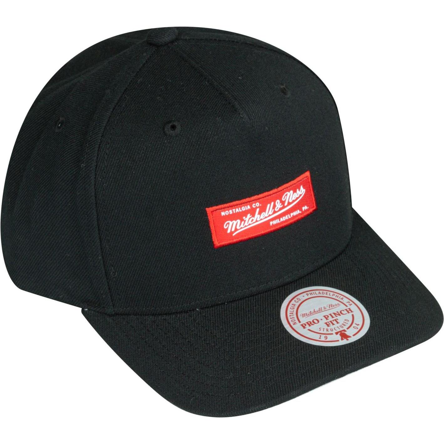 Thumbnail - Mitchell & Ness, Herren, Cap, Curved Snapback Cap - Brand Logo Schwarz, Schwarz