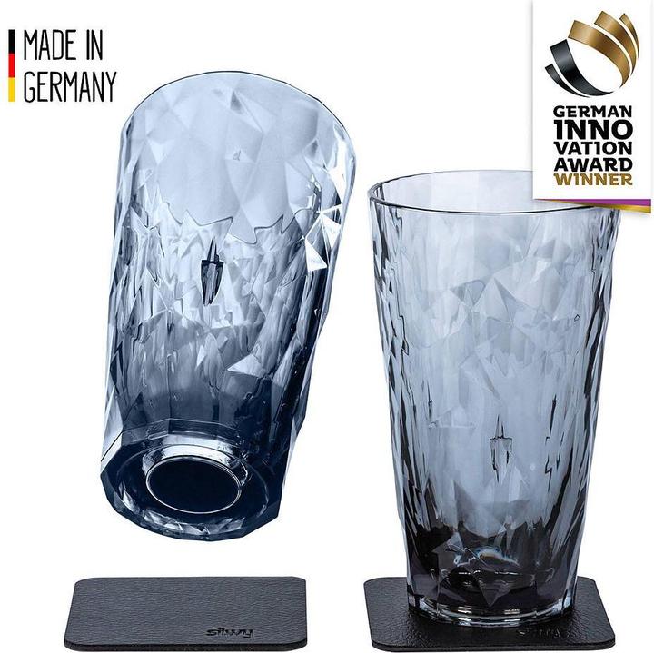 Actual product image Silwy Magnet Plastic Glasses Long Drink Grey