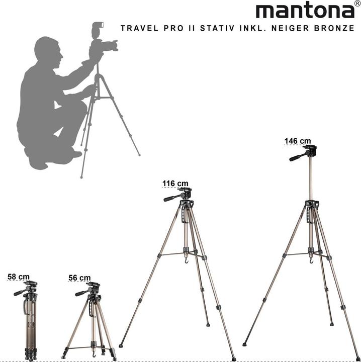 Produktbild mantona Basic Travel Pro II bronze (Metall)