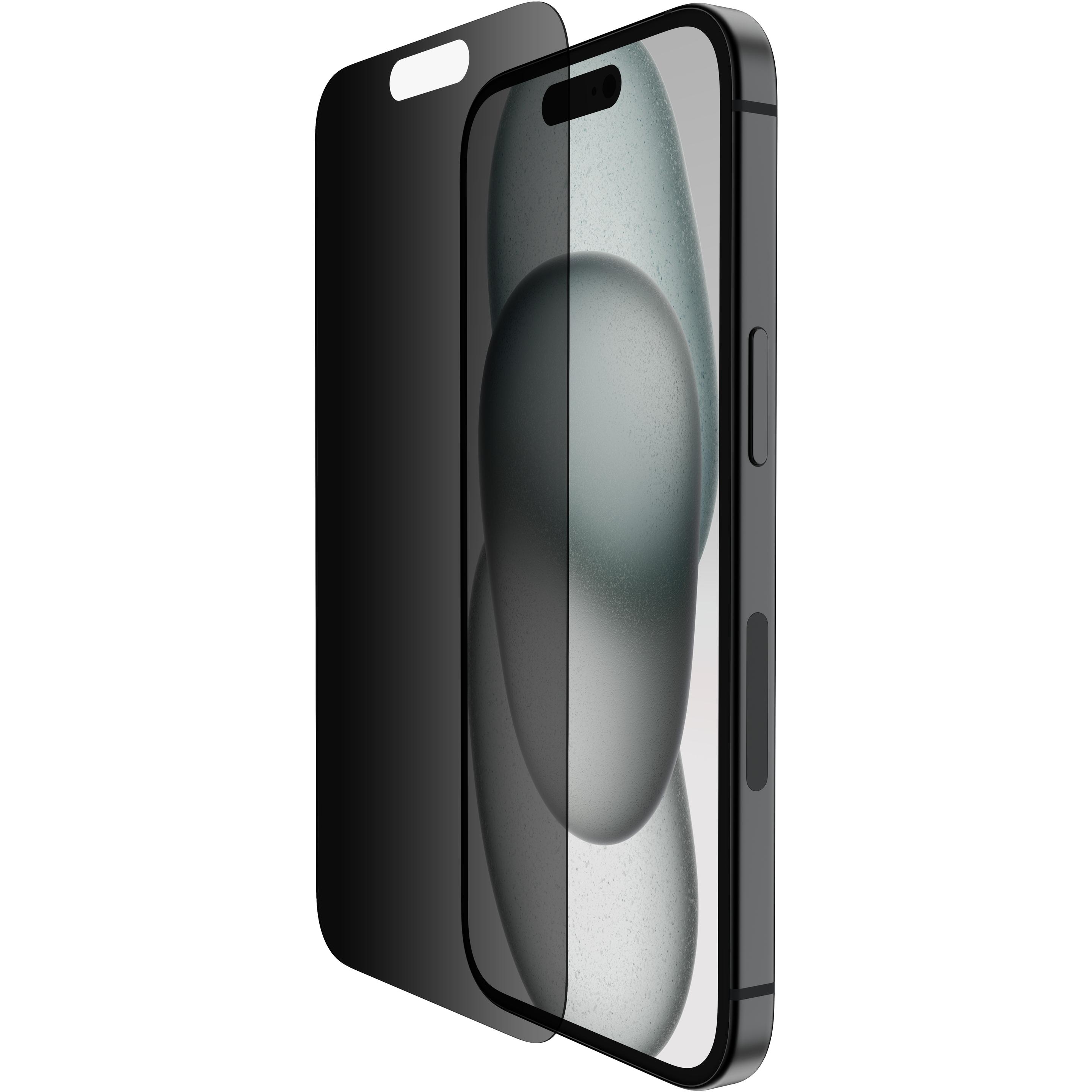 Belkin ScreenForce Pro TemperedGlass a (1 Stück, Apple iPhone 15), Smartphone Schutzfolie, Transparent