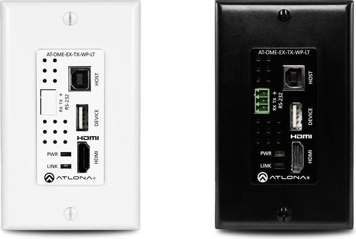 Actual product image Atlona Wallplate HDBaseT extender set for HDMI with USB (0.07 m, HDMI, 2.0)