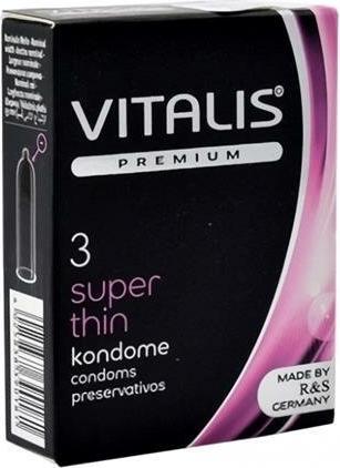 Vitalis PREMIUM "Super Thin" 3 preservativi extra sottili per una maggiore sensibilità (3 pz.)