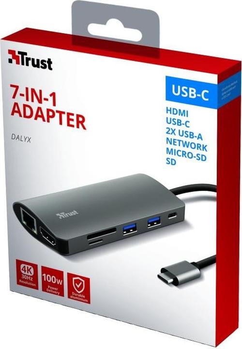 Produktbild Trust Dockingstation Dalyx 7-in-1 USB-C (USB-C, 1 Ports)