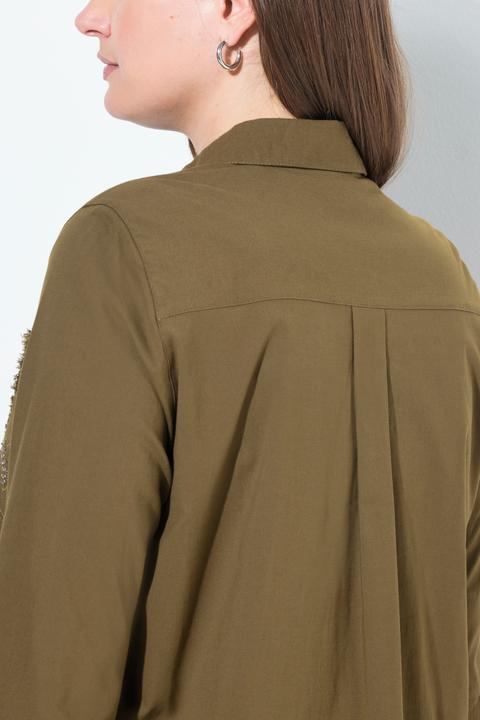 Produktbild Ulla Popken Hemdbluse, Blüten, Hemdkragen, 3/4-Arm (60)