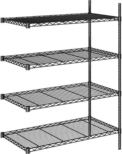 Actual product image Seco Steel wire mesh shelf, black