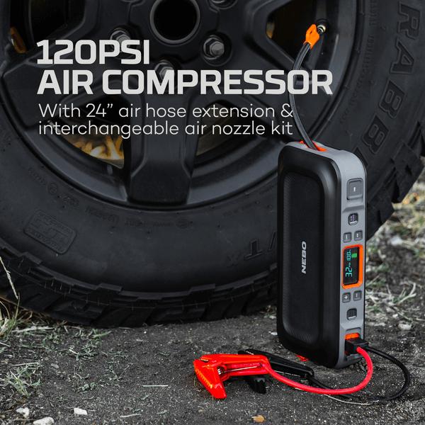 Immagine prodotto Nebo Assist Air Sprung Starter Kompressor (1500 A, 26000 mAh)
