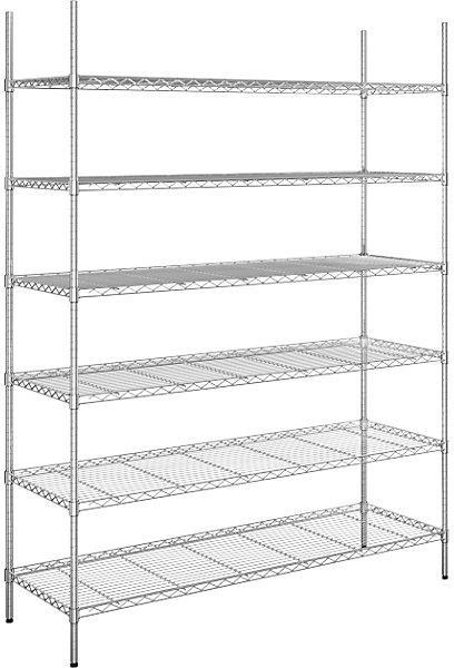 Actual product image Seco Steel wire mesh shelf, chrome plated