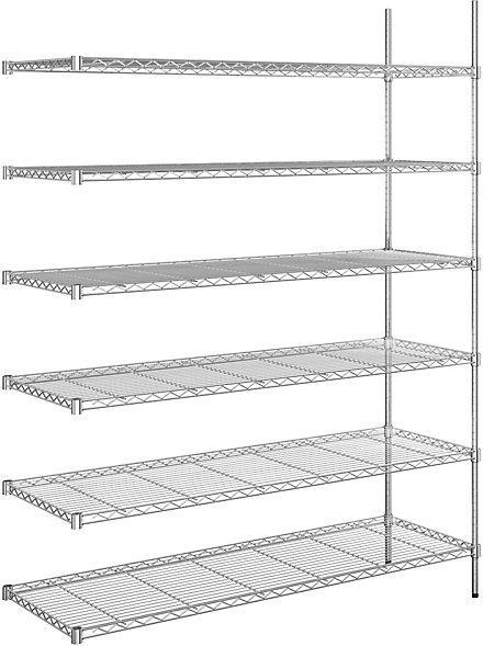 Actual product image Seco Steel wire mesh shelf, chrome plated
