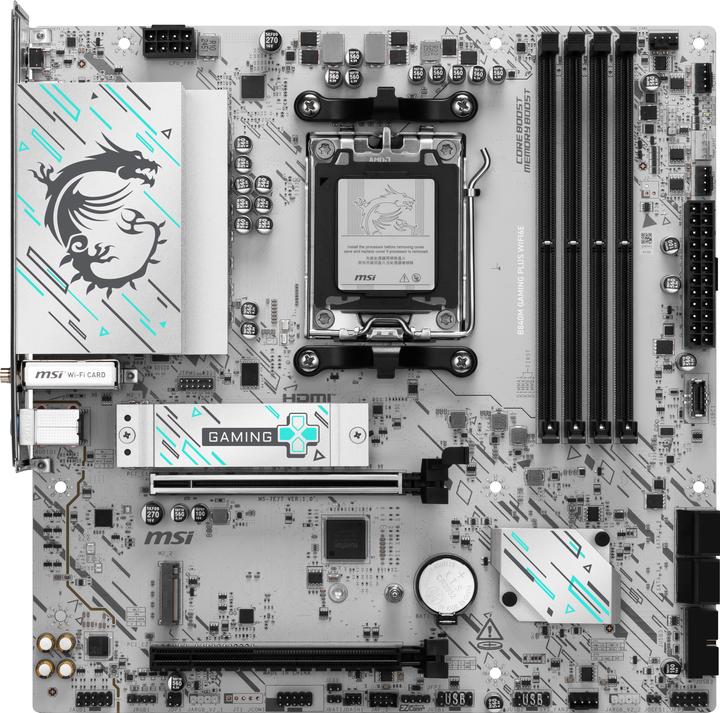 Produktbild MSI B840M GAMING PLUS WIFI6E AM5 mATX MB (AM5, AMD B840, mATX)