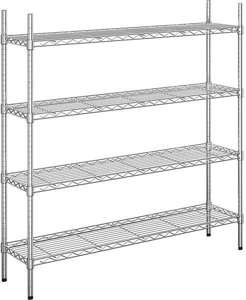 Actual product image Seco Steel wire mesh shelf, chrome plated