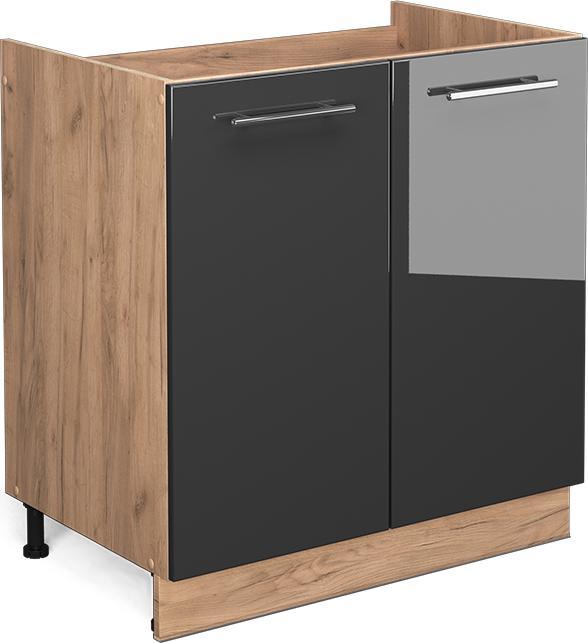 Anthrazit hochglanz, Goldkraft Eiche