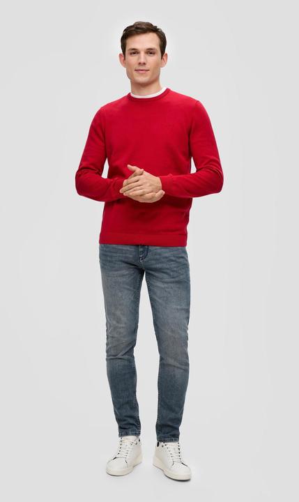 Produktbild s.Oliver Strickpullover Strickpullover mit Logo-Stickerei (3XL)