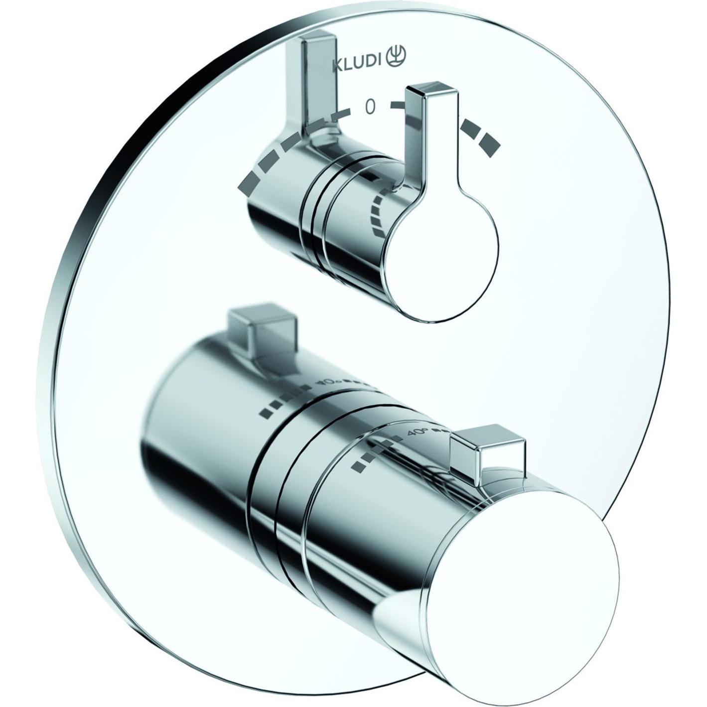 Kludi, Rubinetteria per bagno, NOVA FONTE PURISTIC Mitigeur thermostatique encastré pour bain et douche, pour 2 consommateurs, avec