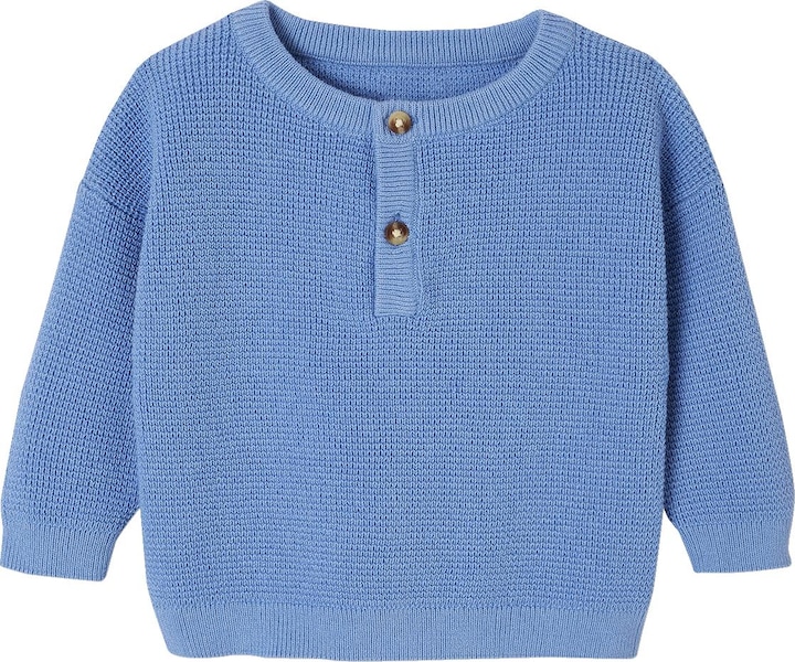 Produktbild Vertbaudet Baby Henley-Pullover aus Waffelpikee (98)