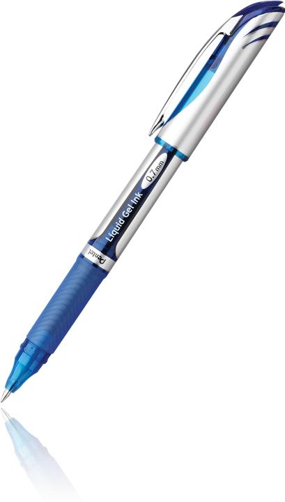 Actual product image Pentel Gel Writer EnerGell Liquid (Blue, Silver, 1x)