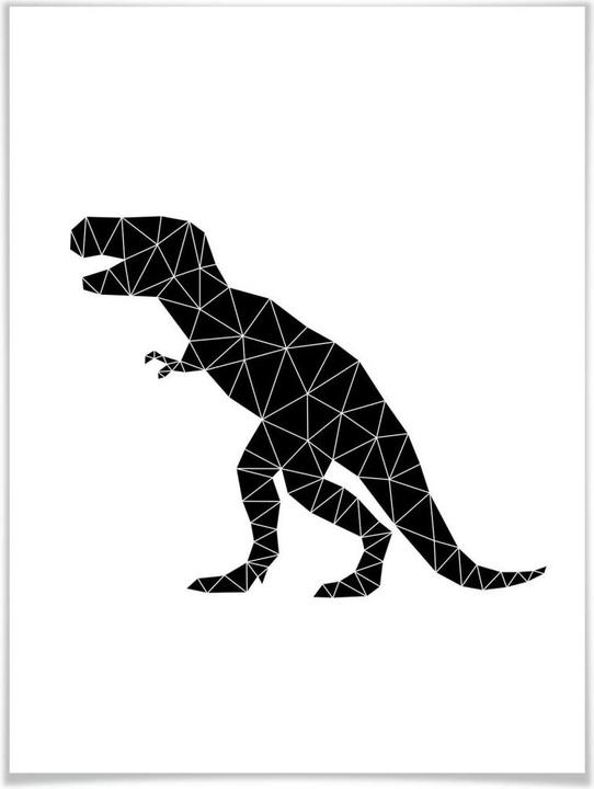 Actual product image Trenddeko Geometric Dinosaur T-Rex (80 x 100 cm)