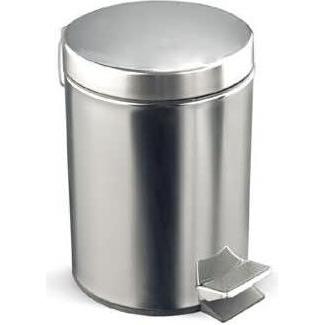 Rocada Tret-Abfalleimer Glanzstahl silber 30 Liter, Abfalleimer, Silber