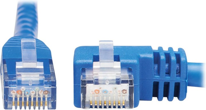 Produktbild Eaton Right-Angle Cat6 Gigabit Molded UTP Ethernet Cable RJ45 Right-Angle M to RJ45m Blue (U/UTP, CAT6, 4.60 m)