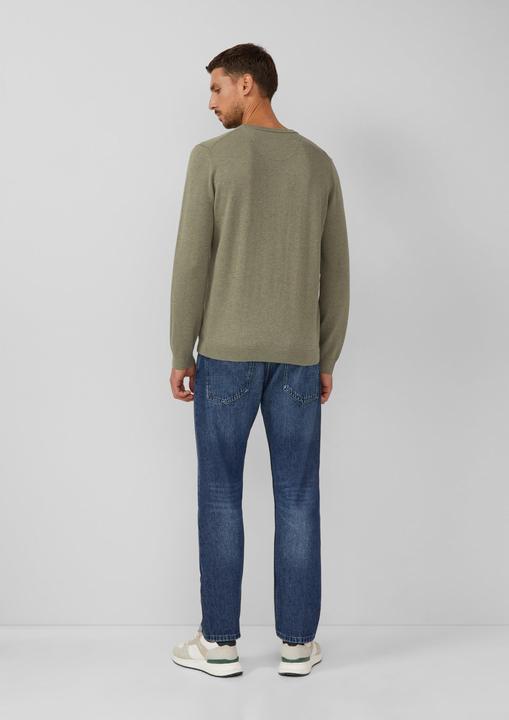 Produktbild s.Oliver Strickpullover Baumwollpullover mit Logo-Stickerei (XL)