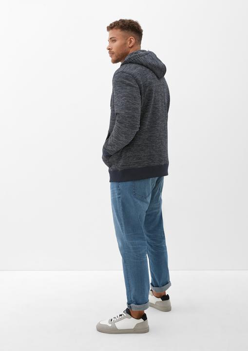 Produktbild s.Oliver Sweatshirt Jacke Gestreifte Sweatjacke (4XL)