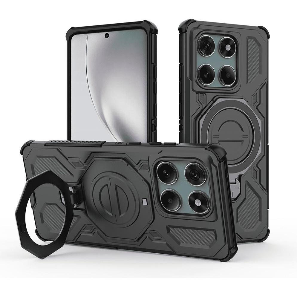 Techsuit - Carbon Shield PRO - Motorola Edge 60 Pro - Black (Motorola Edge 60 Pro), Cover smartphone, Nero