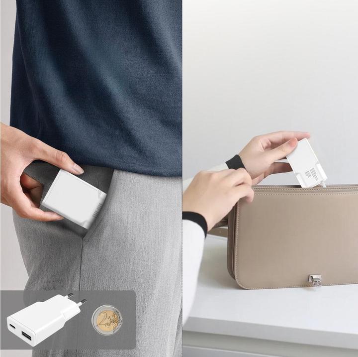 Produktbild 4smarts Netzladegerät PDPlug Slim Duos GaN 1C+1A, weiss (20 W)