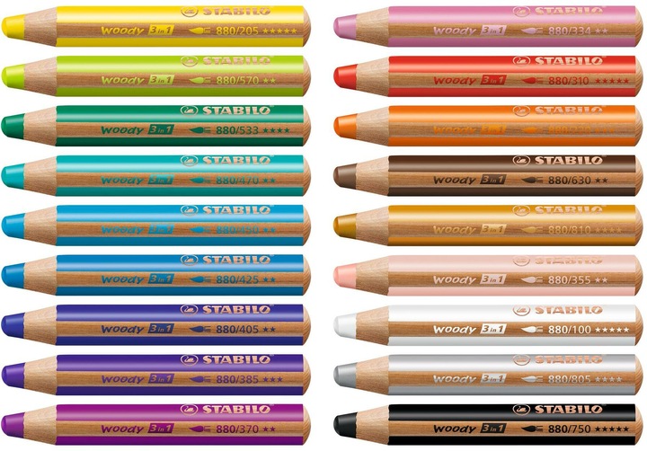 Actual product image STABILO woody 3 in 1 coloured pencil (Yellow, 1 x)