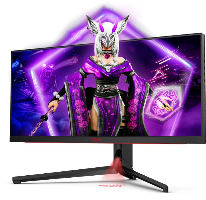 Productafbeelding AOC 34" IPS MiniLED Monitor,, 2x Displayport, 2x HDMI, 1x USB-B/4xUSB 3.2, 1x USB-C, 1ms, Luidsprekers (3440 x 1440 pixels, 34")