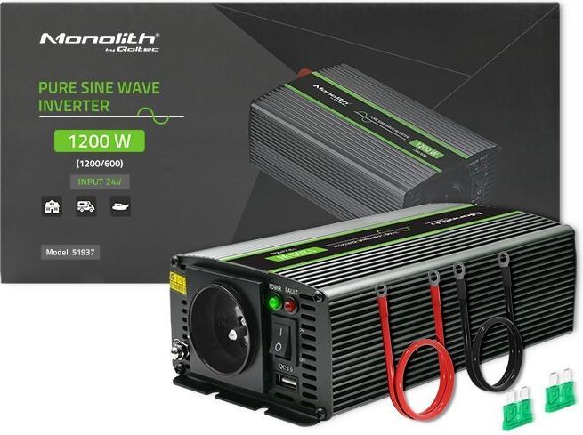 Actual product image Qoltec Pure Sine Wave Inverter Monolith