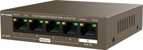 Actual product image IPC IP-COM Networks G1105PD Network Switch Unmanaged L2 Gigabit Ethernet 101001000) (5 Ports)