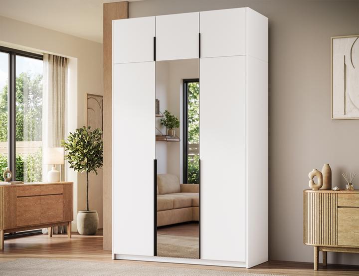 Produktbild ADRK Furniture Alera III mit Aufsatz – Drehtürenschrank (148 x 58 x 250 cm)