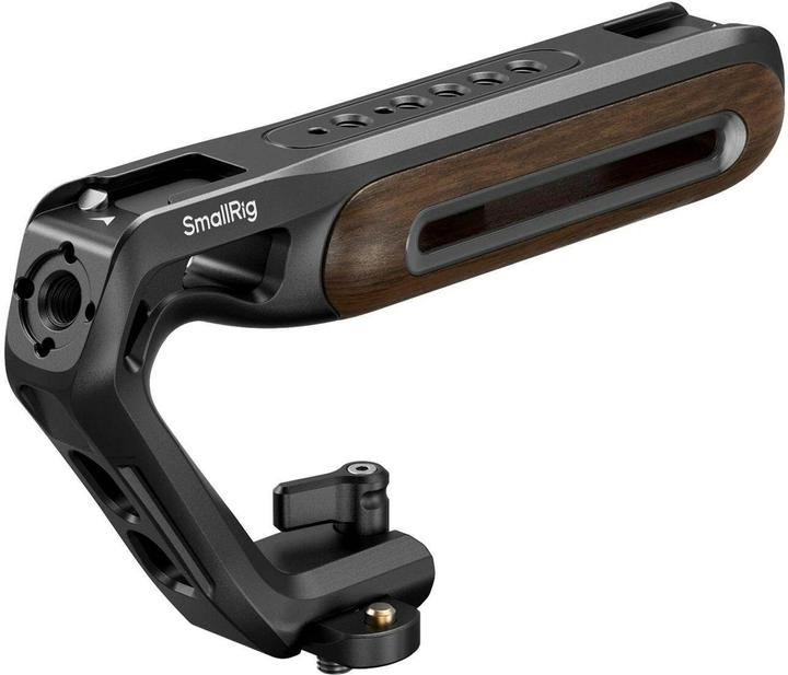 Image du produit SmallRig Wooden Top Handle mit NATO Clamp, Detailfarbe: Schwarz (Poignée)