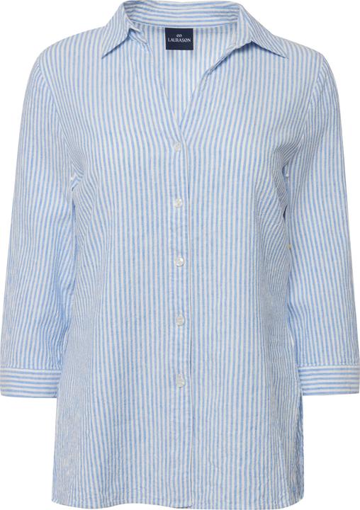 Produktbild Laurasøn Bluse, Leinenmix, Streifen, Hemdkragen, 3/4-Ärmel (S)