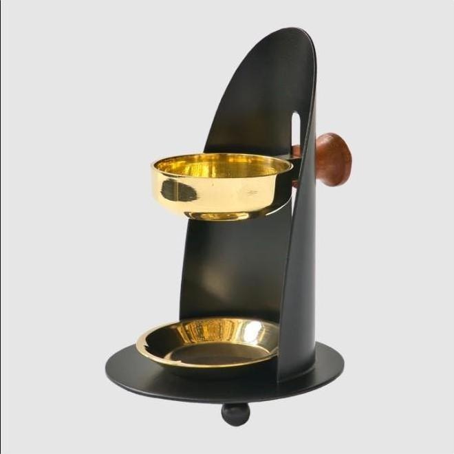 Immagine prodotto Crottendorfer CRO2048 - Bruciaincenso in ottone nero, regolabile in altezza