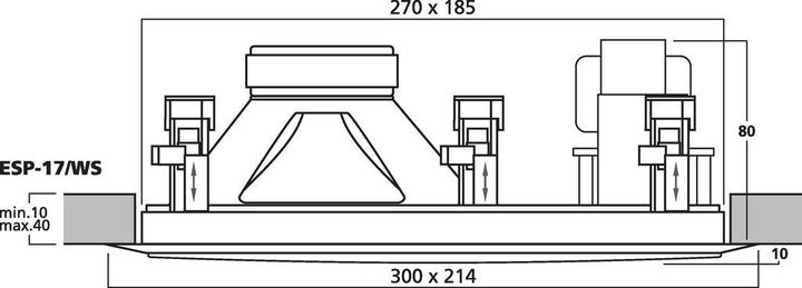 Produktbild Monacor ELA-Einbaulautsprecher ESP-17/ (1 Stk.)