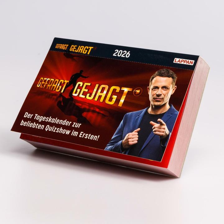 Produktbild Gefragt Gejagt - Tagesabreisskalender 2026