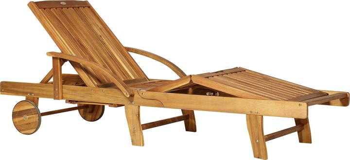 Produktbild Outsunny Klappbarer Gartenliegestuhl aus Tannenholz (195 cm)