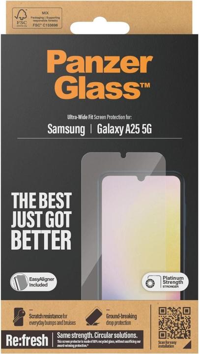Actual product image PanzerGlass Ultra-Wide Fit (1 Piece, Samsung Galaxy A25 5G)