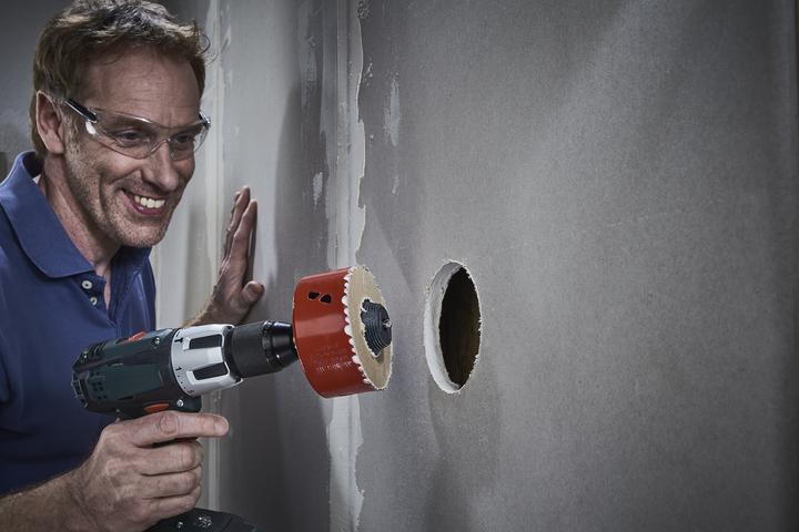 Productafbeelding wolfcraft wolfcraft 1 Aufbohrhilfe Ø54-70mm (70 millimeter)