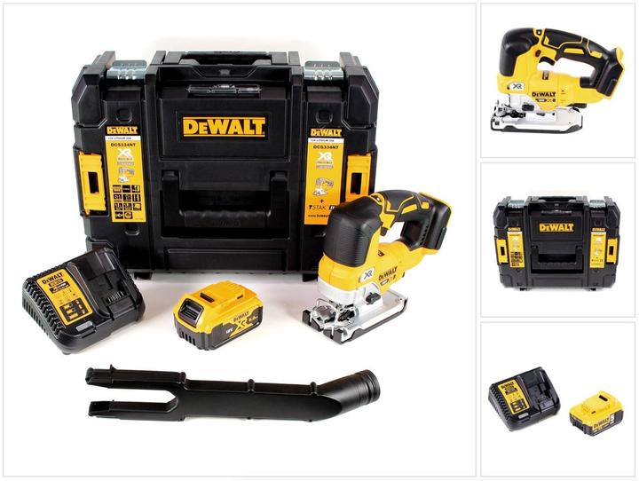 Produktbild DeWalt DCS 334 P1 Akku Pendelhub Stichsäge 18V Brushless + 1x Akku 5,0Ah + Ladegerät + TSTAK