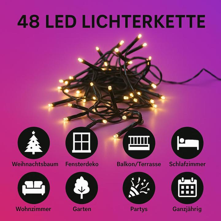 Produktbild Champ Lichterkette 48 LED mit Timer (4.03 m)