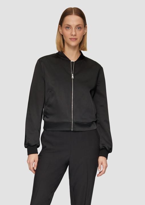 Actual product image S.Oliver Indoor-Jacke Satinblouson mit Rippbündchen (46)