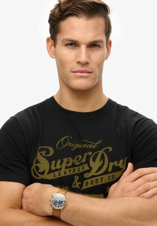 Actual product image Superdry Leather & Boot Co Script T-Shirt (M)