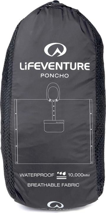 Produktbild Lifeventure Poncho, Black (One Size)