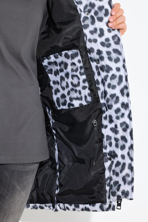 Image du produit Ulla Popken Doudoune matelassée HYPRAR sans manches, matière déperlante recyclée, motif léopard (58)